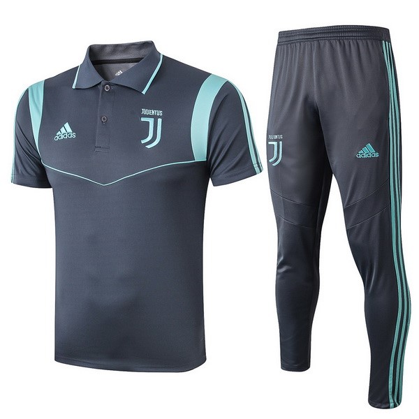 Polo Juventus Conjunto Completo 2019-2020 Gris Azul